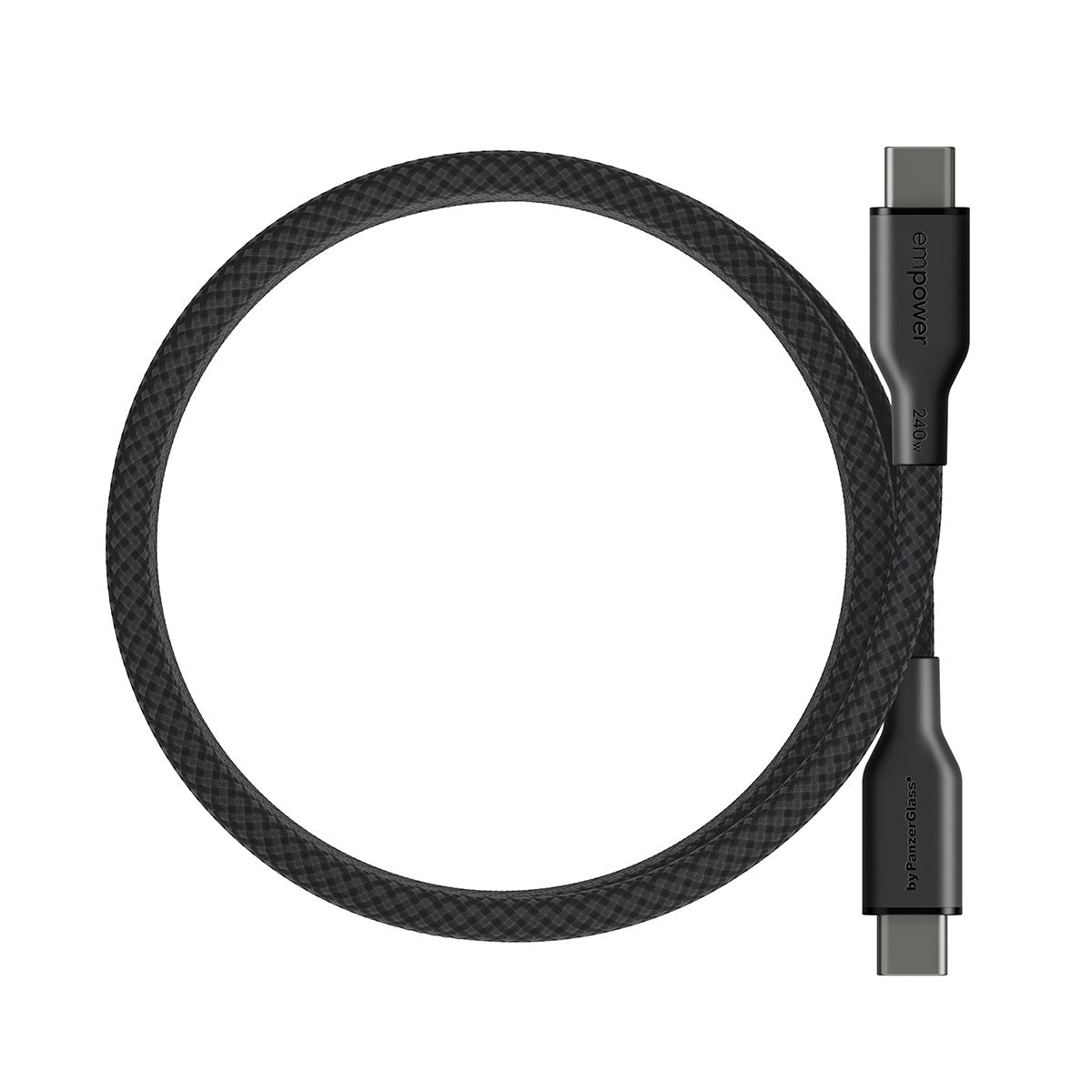 empower by PanzerGlass® Magnetic 240W USB-C to USB-C Kabel | USB 2.0 | 1.5M | Weltall Schwarz